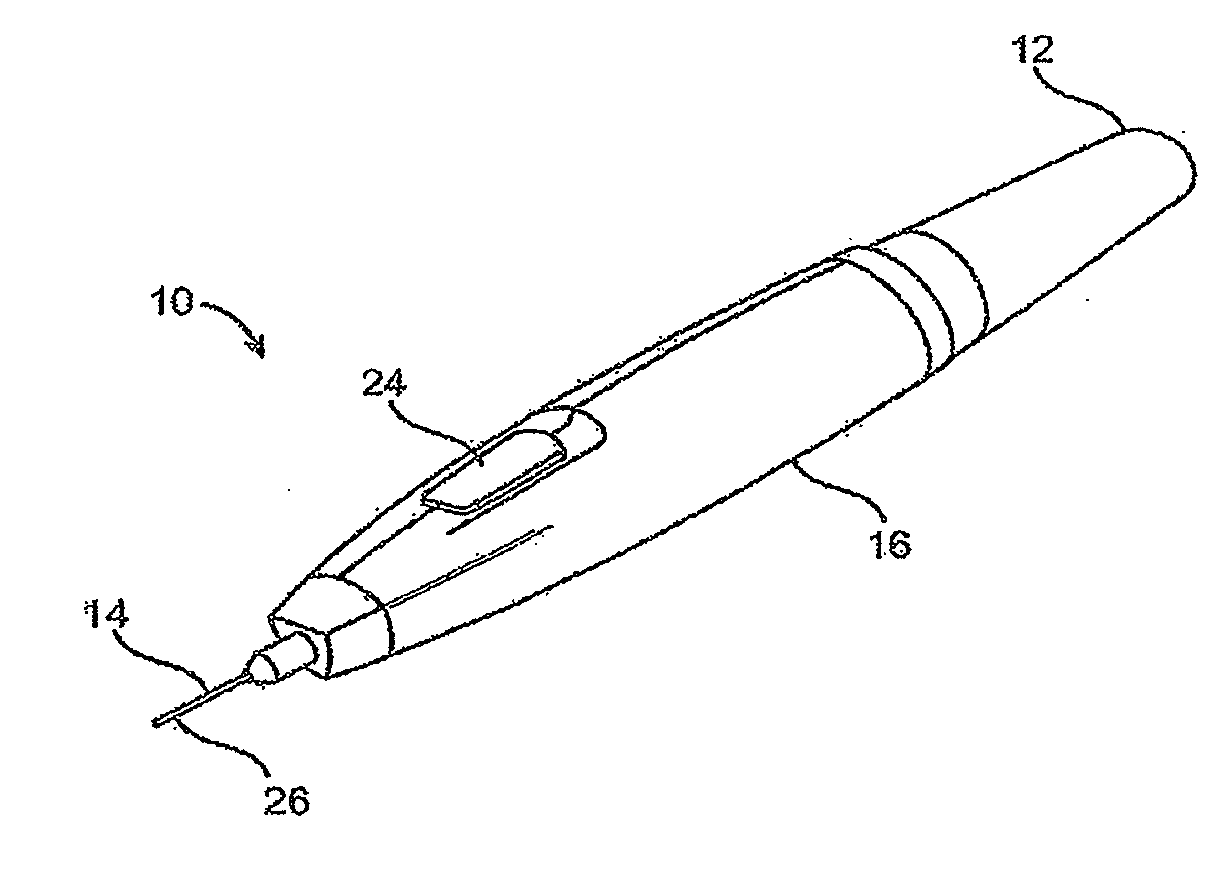 Integrated cryosurgical system with refrigerant and electrical power source