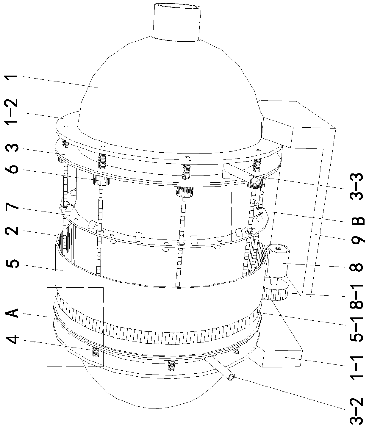 Heat exchange and cooling device of smelting furnace and operation method thereof