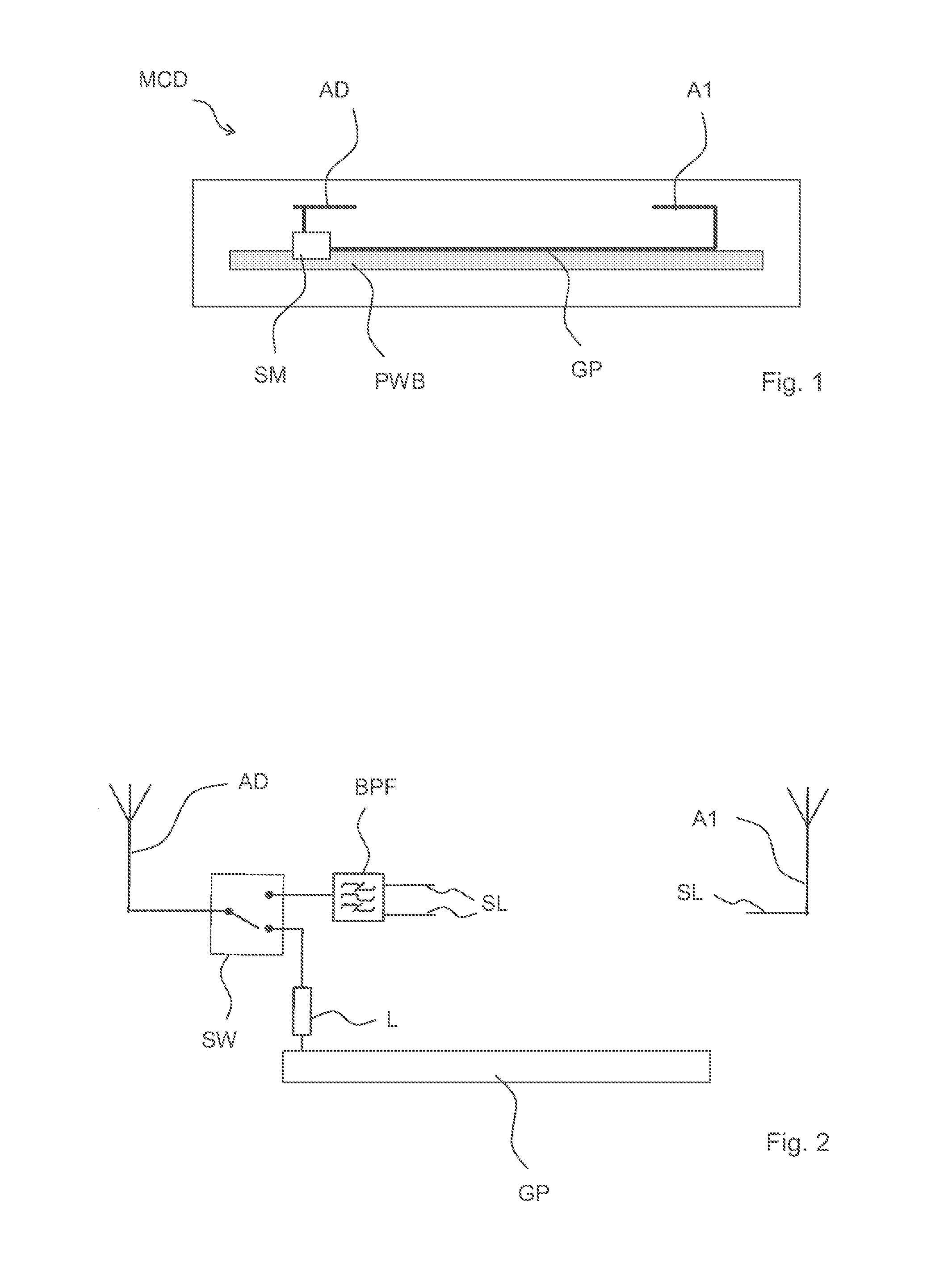 Mobile communication device with improved antenna performance