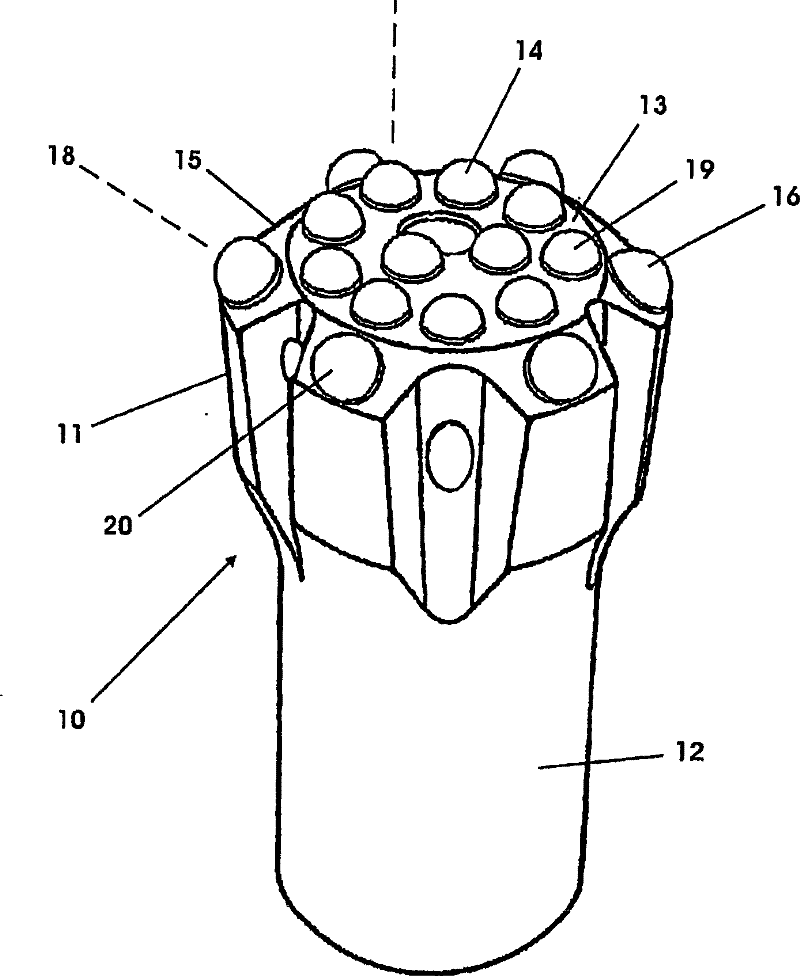 Grinding apparatus for buttons on rock drill bit