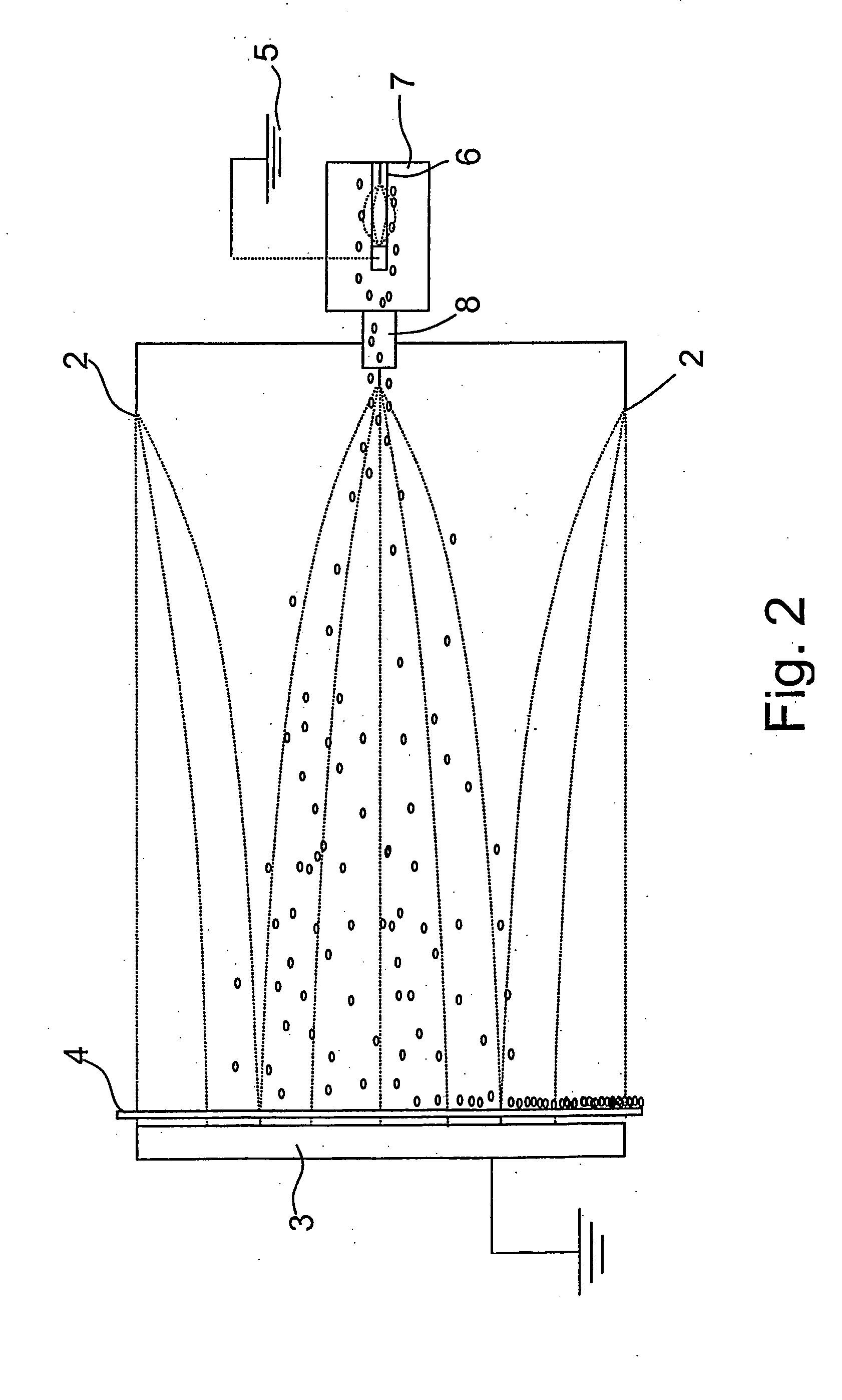Method for treating powdery particles