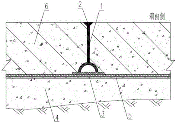 Tunnel lining end template structure with waterproofing and drainage functions