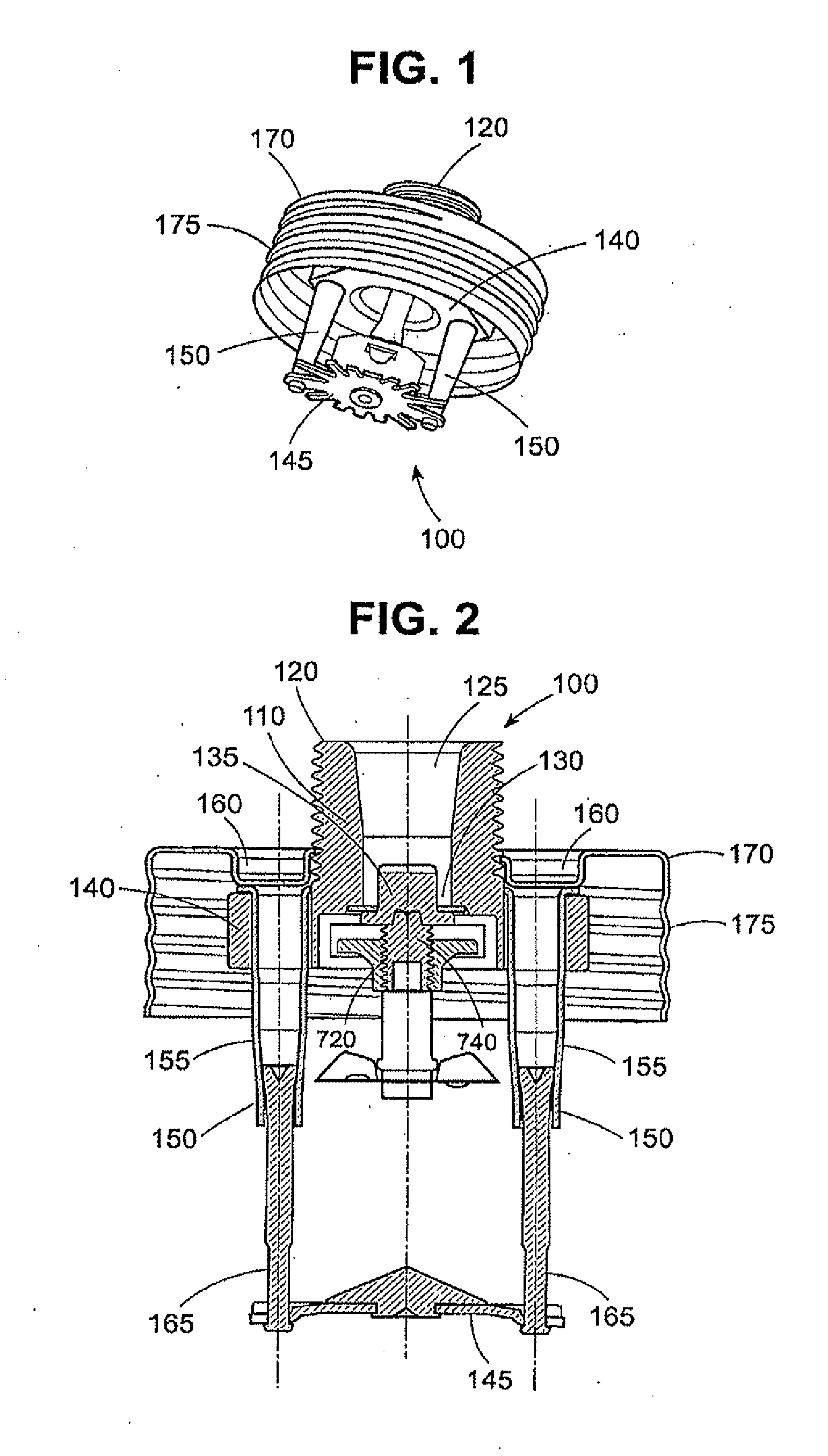 Concealed horizontal sidewall sprinkler