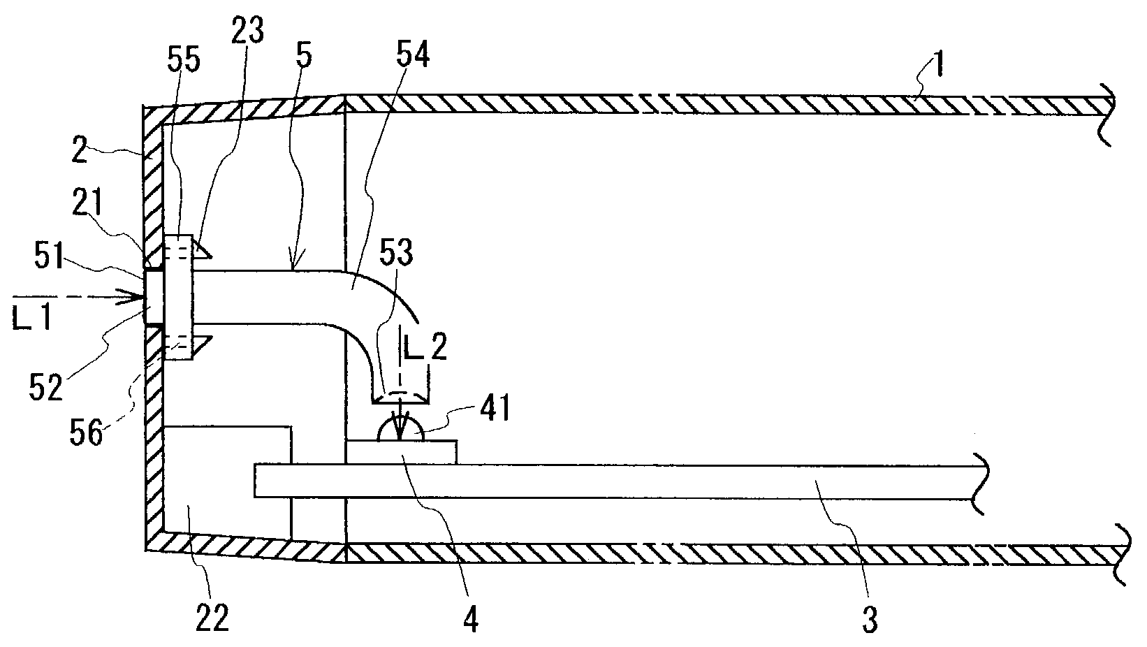 Signal receiver having light guide for guiding light transmitted from remote control