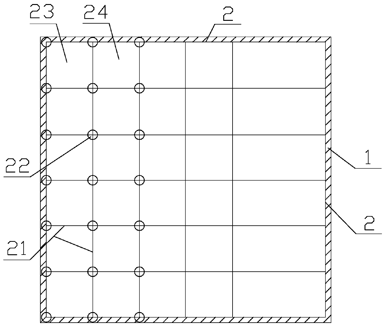 Reinforced concrete bottom plate cutting method based on wire saw process