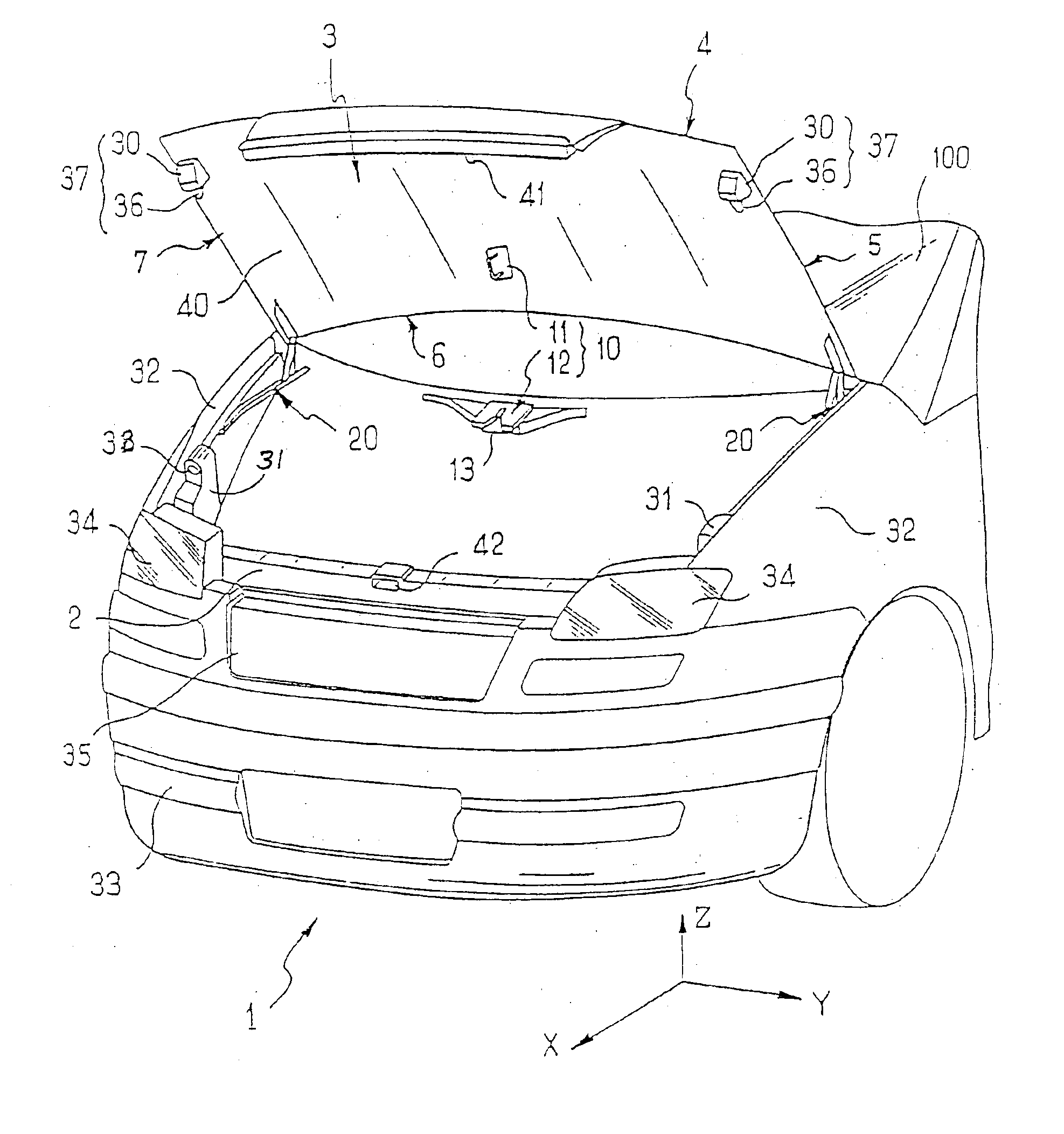 Automobile vehicle including associated body parts with reduced clearance