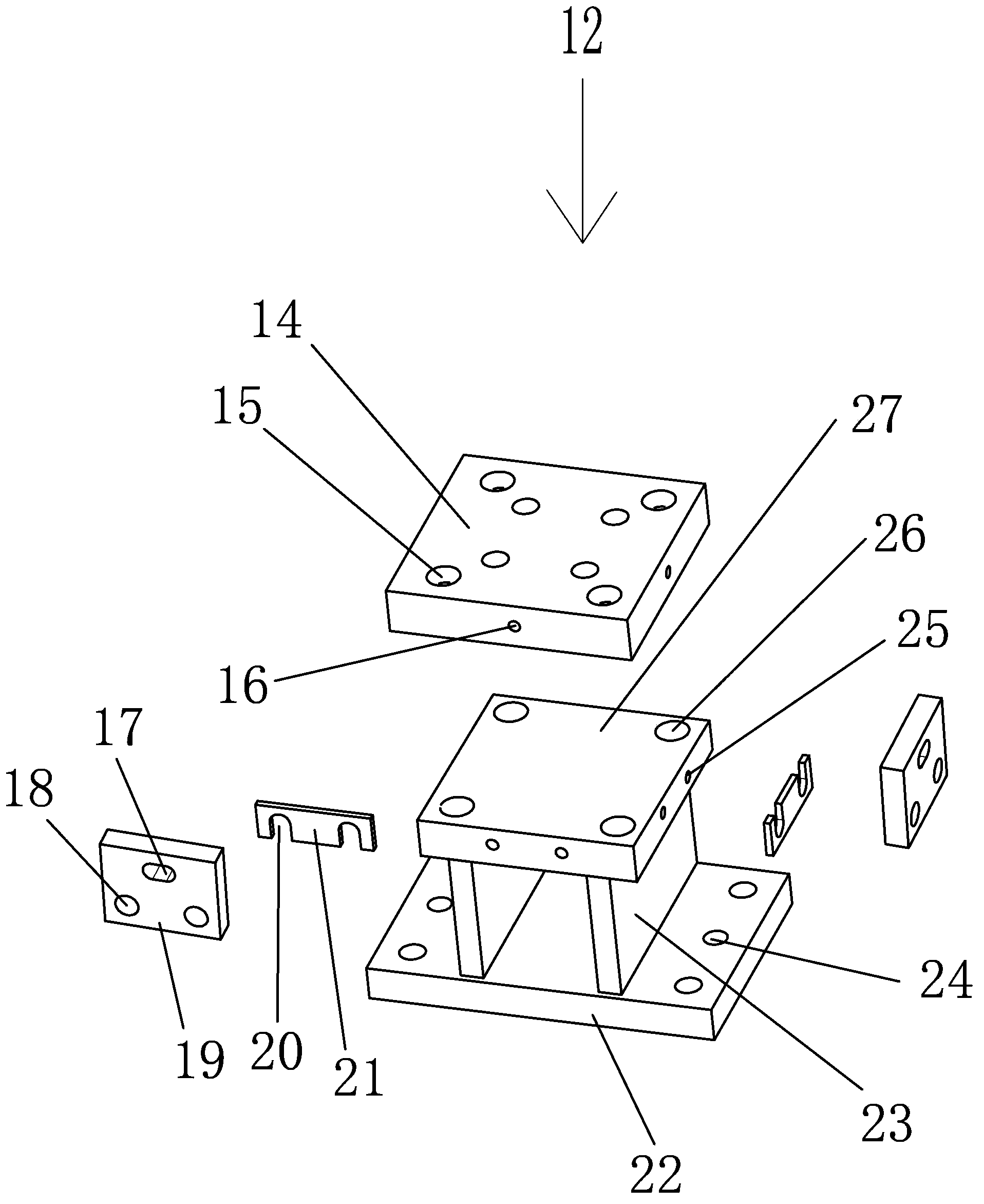 Rotation type steering column sub-packing platform