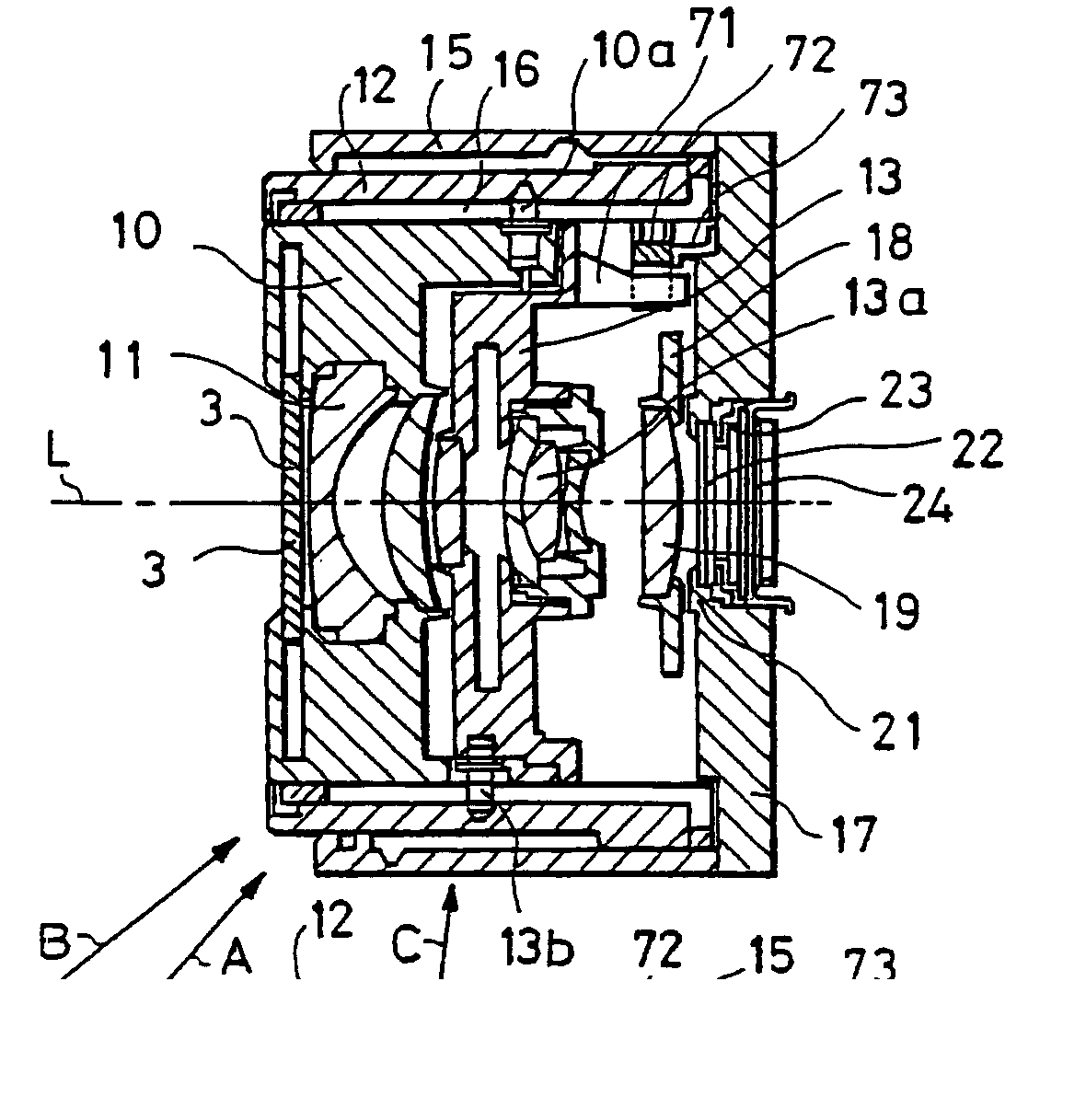 Optical unit and imaging device