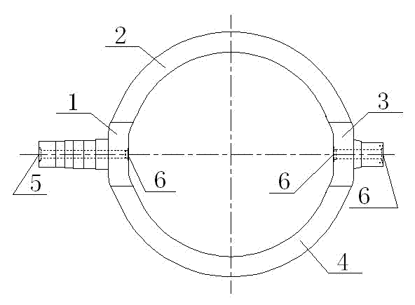 Manufacturing method for guarantying trunnion coaxility of large-size converter support ring with reversing process