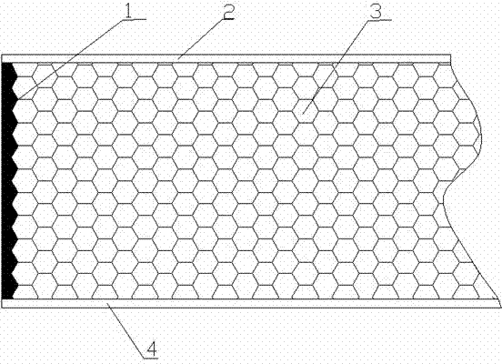 Edge sealing structure of honeycomb sandwich shelter wallboard, and edge sealing method thereof