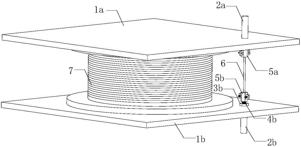 Pulled locking device for earthquake isolation rubber bearing