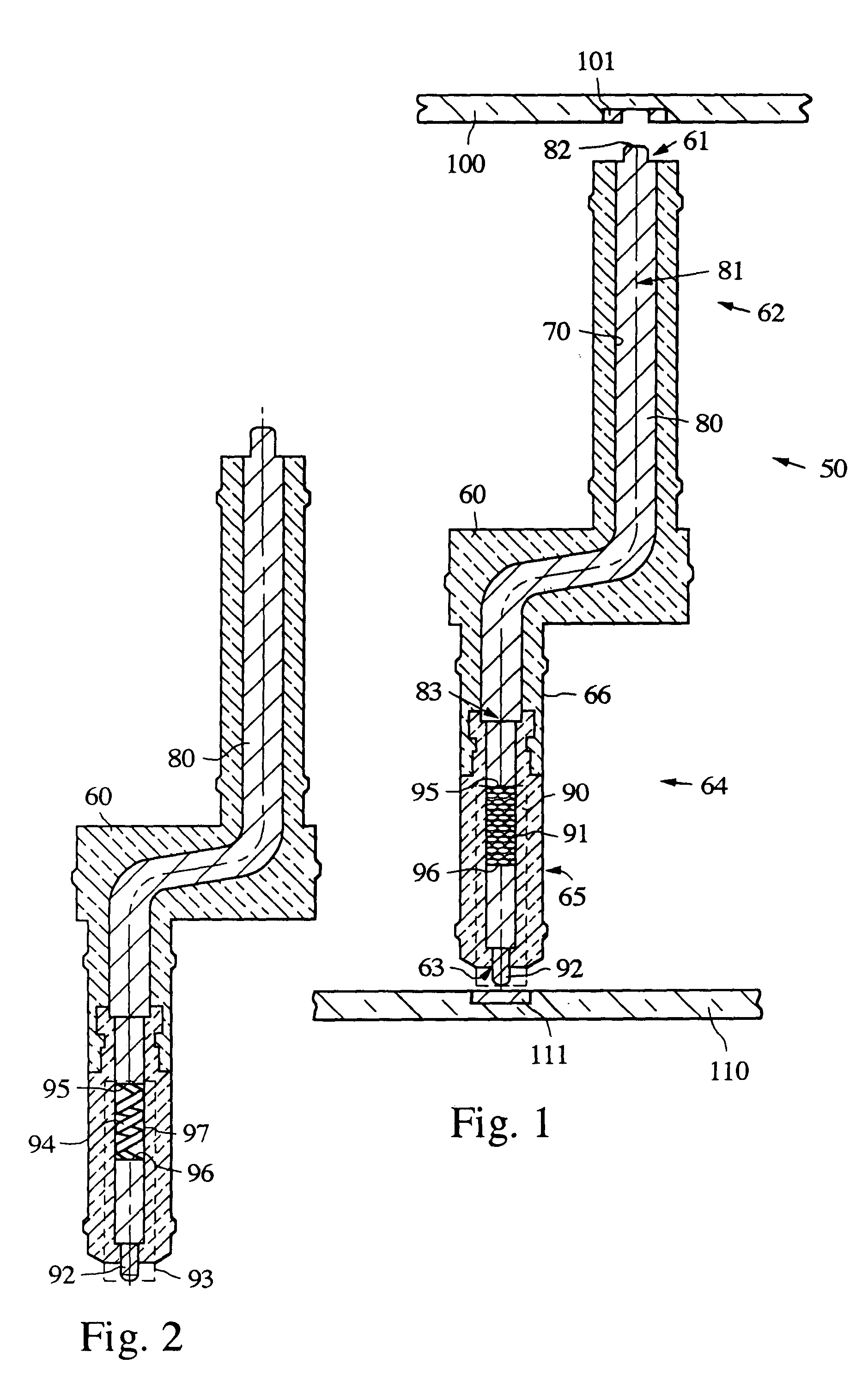 Offset connector with compressible conductor