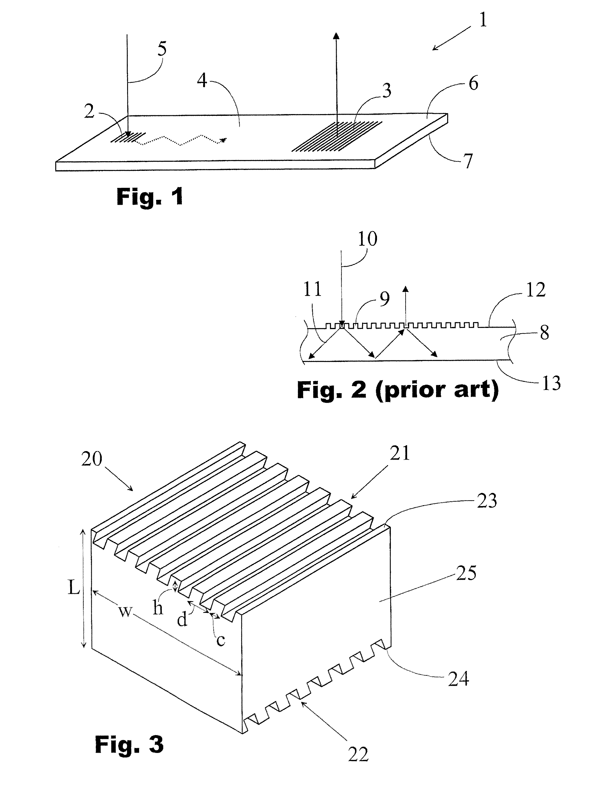Arrangement and a method for coupling light into a plate-like light guide