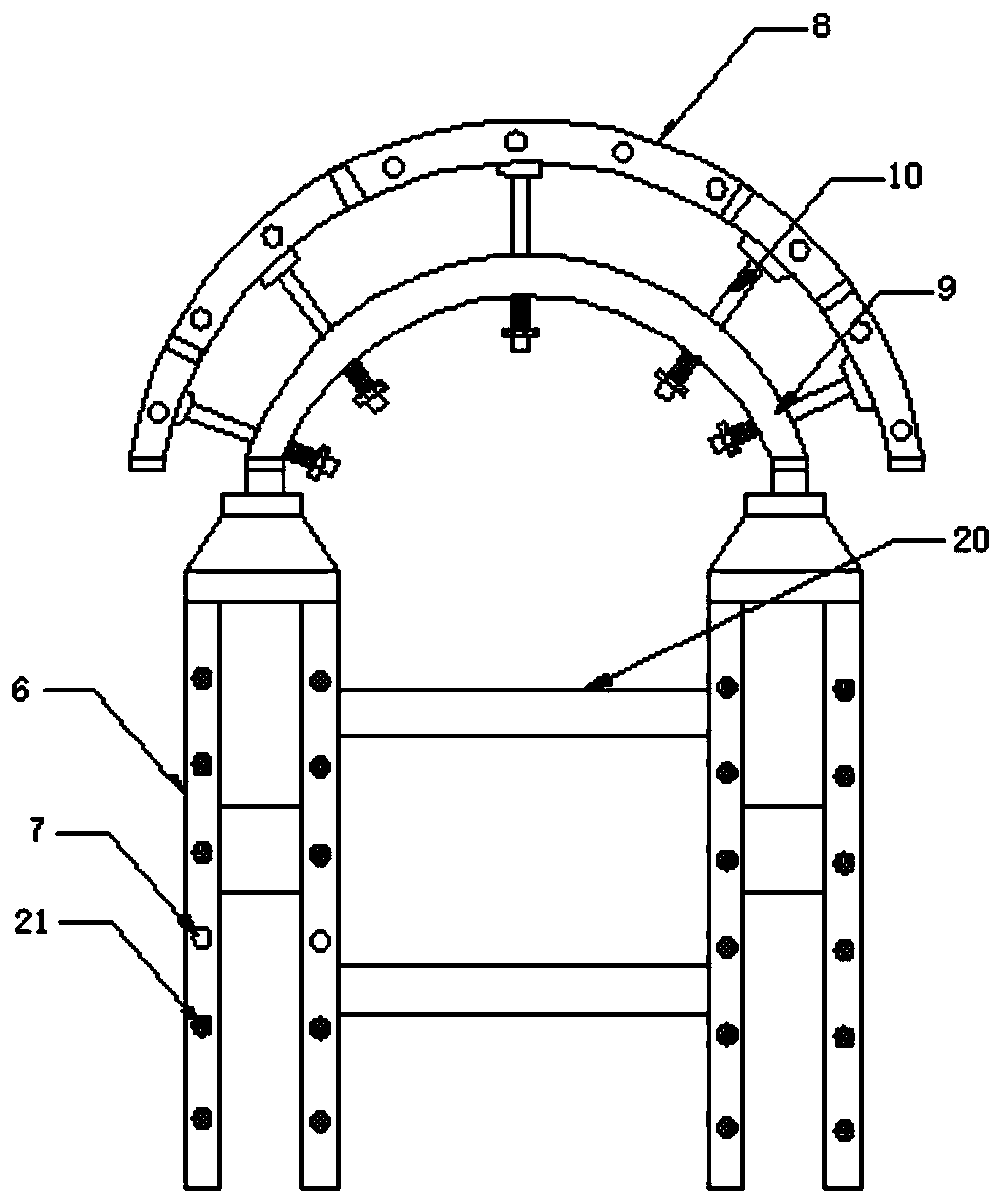 Variable cross section tunnel excavation construction method based on climbing pilot tunnel