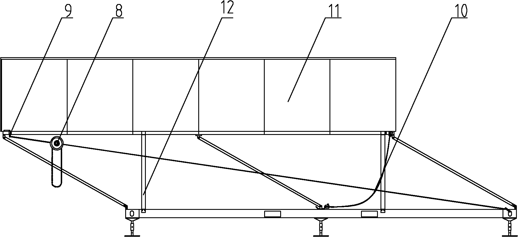 Method for building double-pitch roof unit activity house quickly