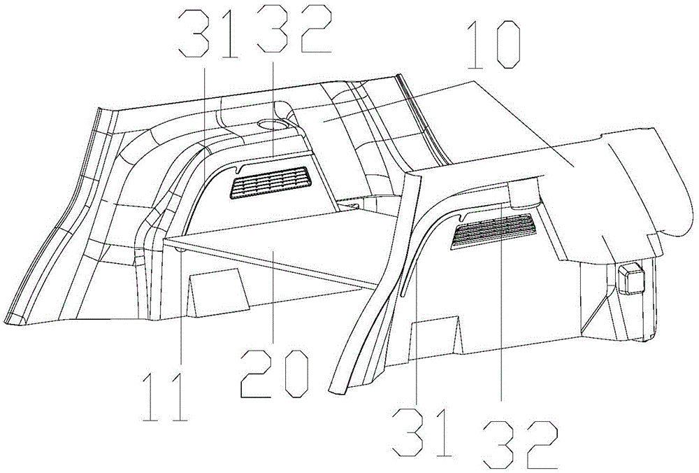 Trunk lid panel mounting structure and C-pillar lower trim panel