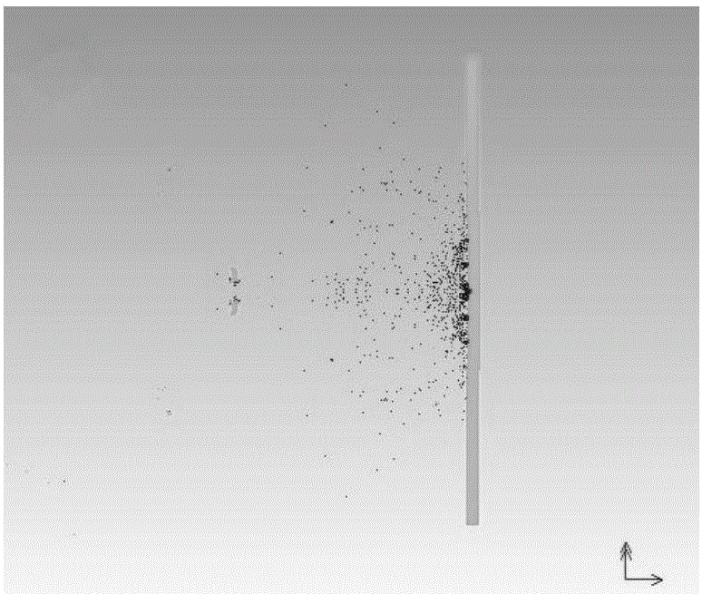 Test device and method for acquiring impact crater samples different in size and distribution at time