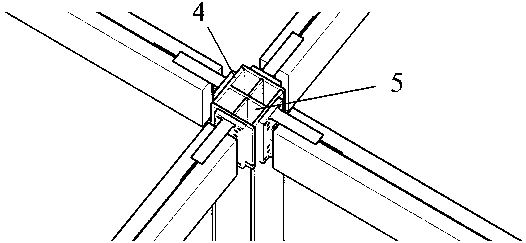 Fabricated steel-bamboo combined semi-rigid energy dissipation joint frame