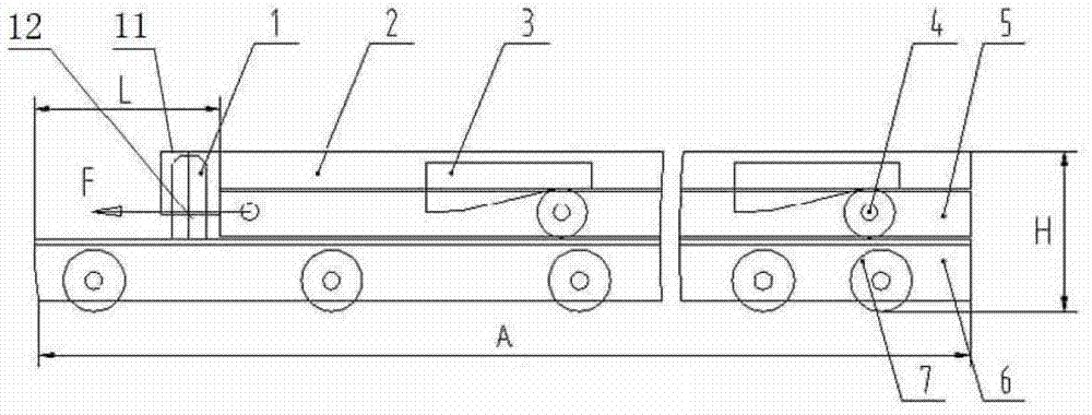 Shuttling trolley type perpendicular lifting device