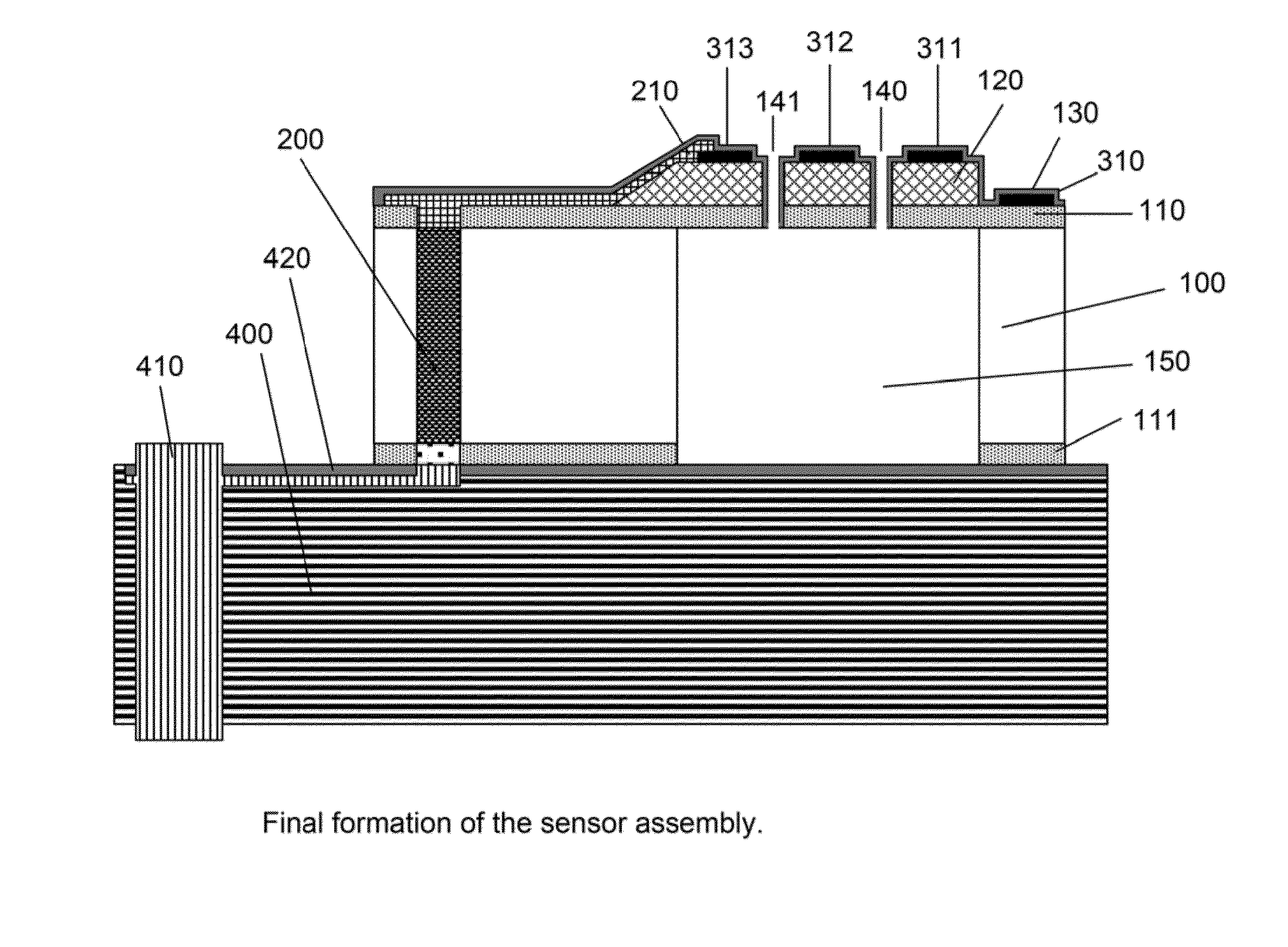 MEMS mass flow sensor assembly and method of making the same