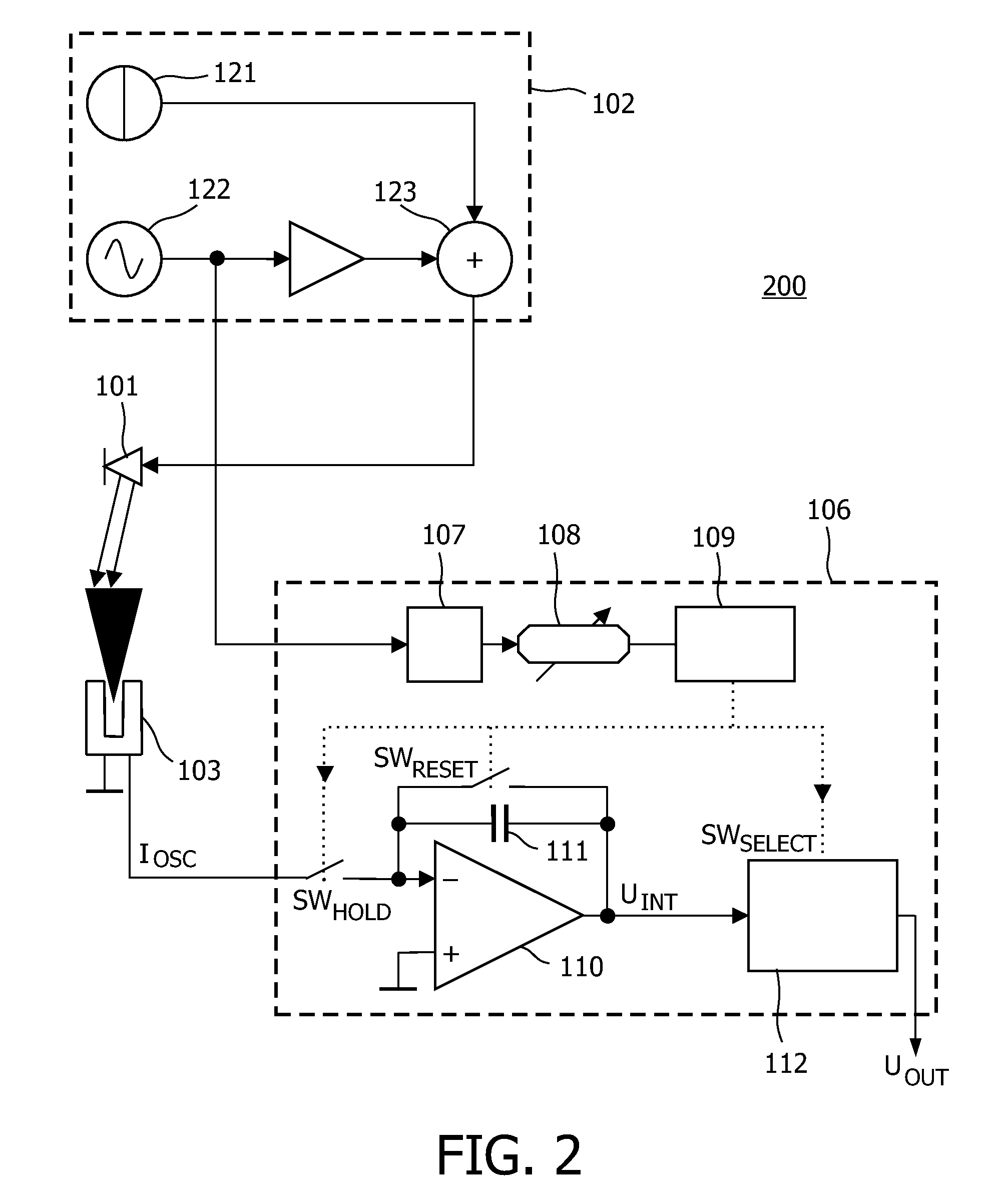 Photo acoustic detector with improved signal processing