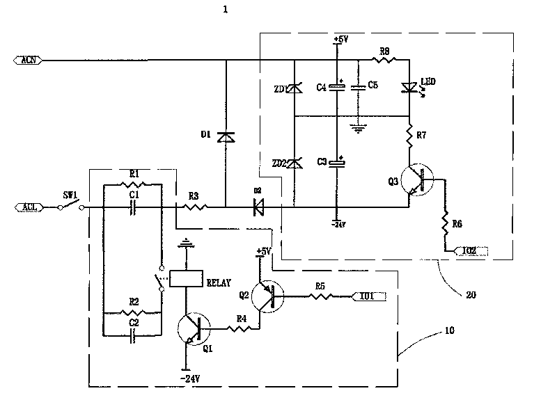 Capacitor voltage-dropping power supply circuit and device thereof