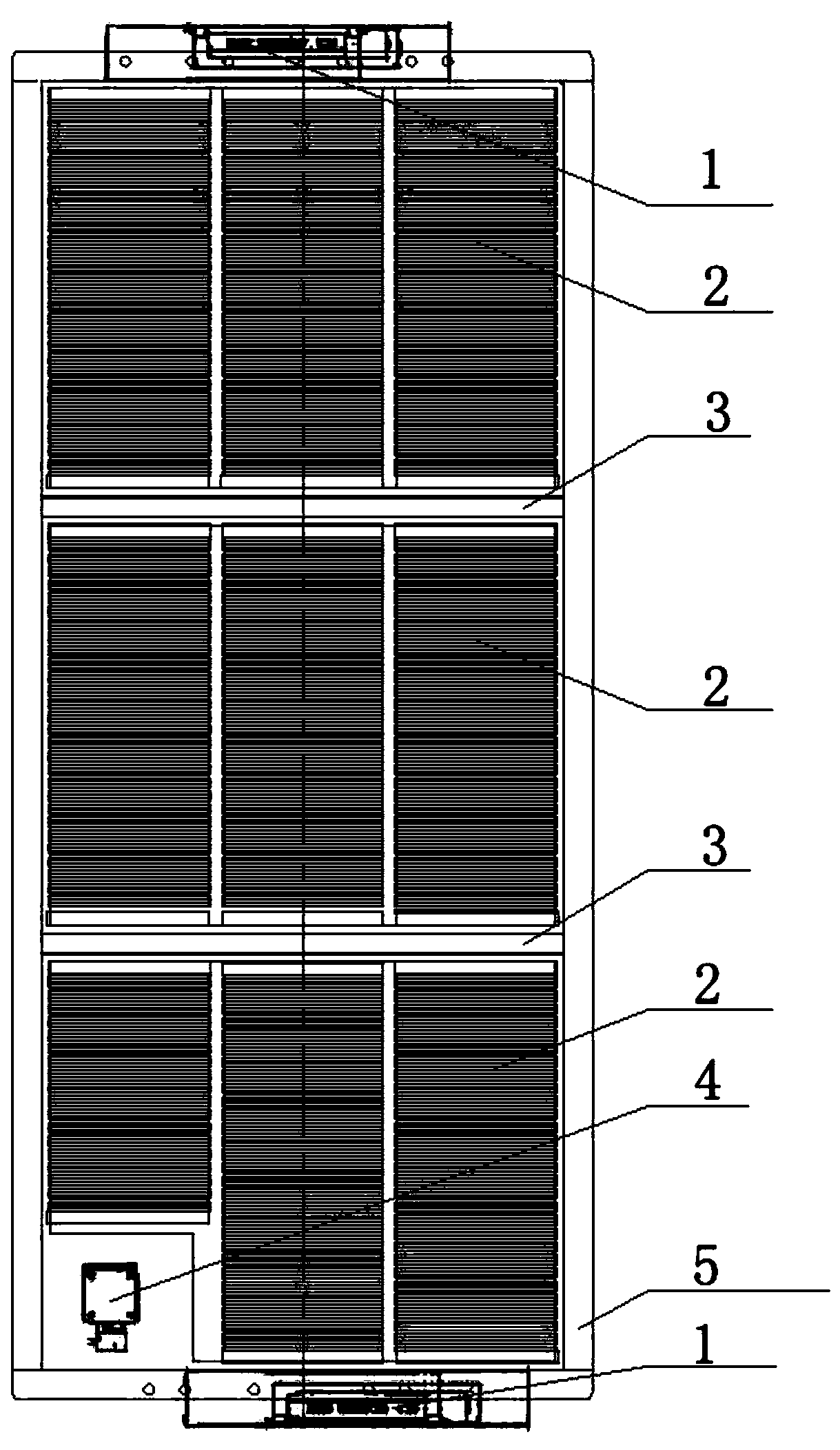 Air-cooled soft-packed power battery box for locomotives