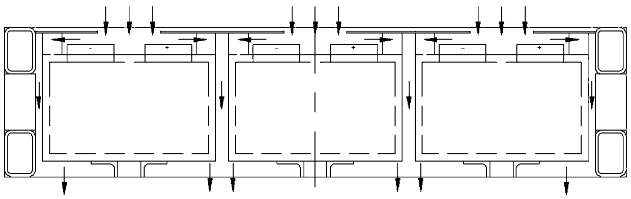 Air-cooled soft-packed power battery box for locomotives