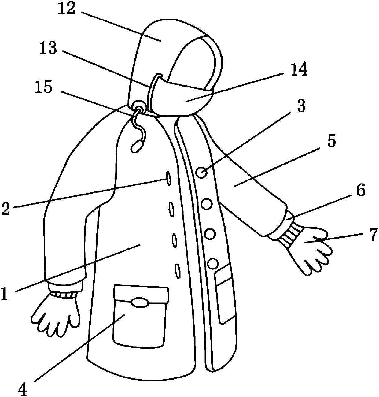 Cold-proof suit for motorcycle