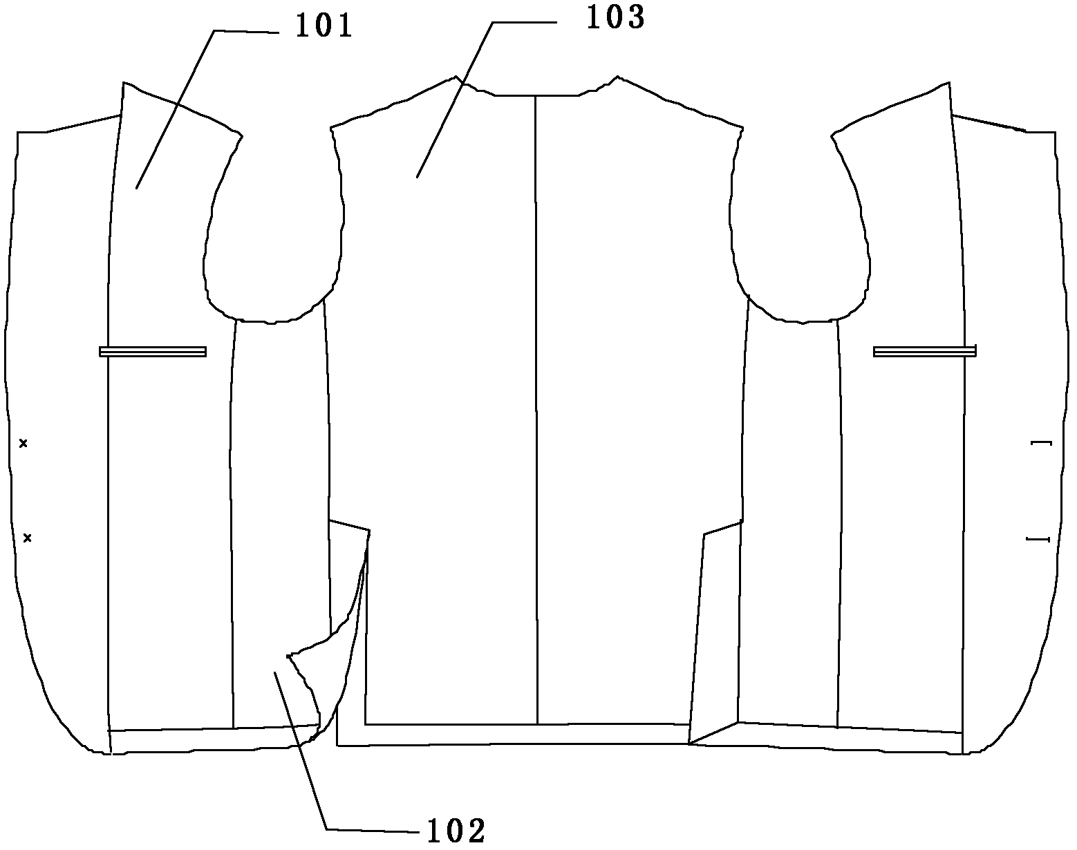 Sewing method of knitting western-style suit and knitting western-style suit