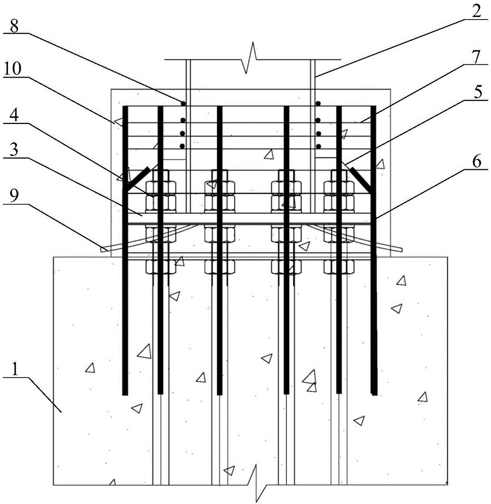 Method for reinforcing foundation bolt of iron tower