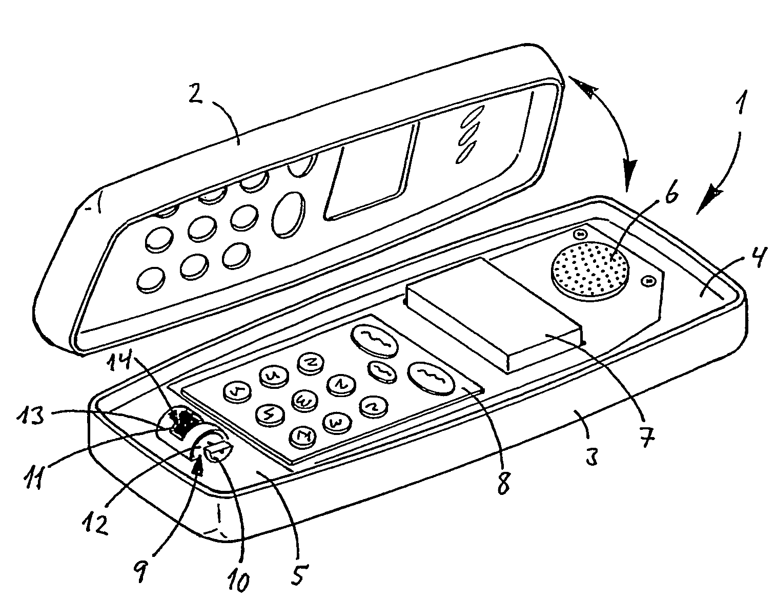 Electronic device with a vibrator and an exchangeable cover