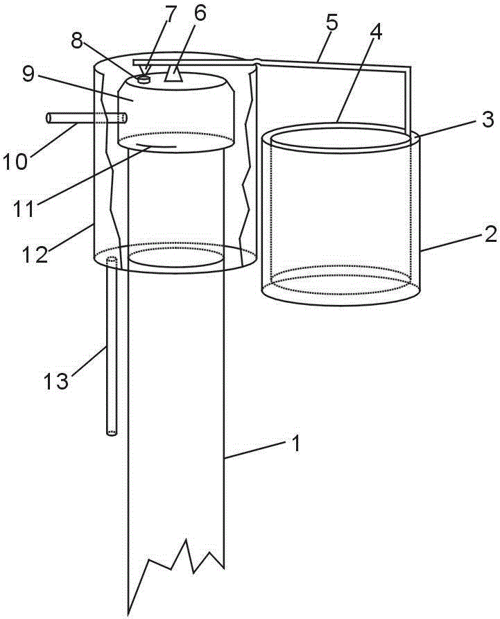 CL spatial separation type high-water-level water inlet valve