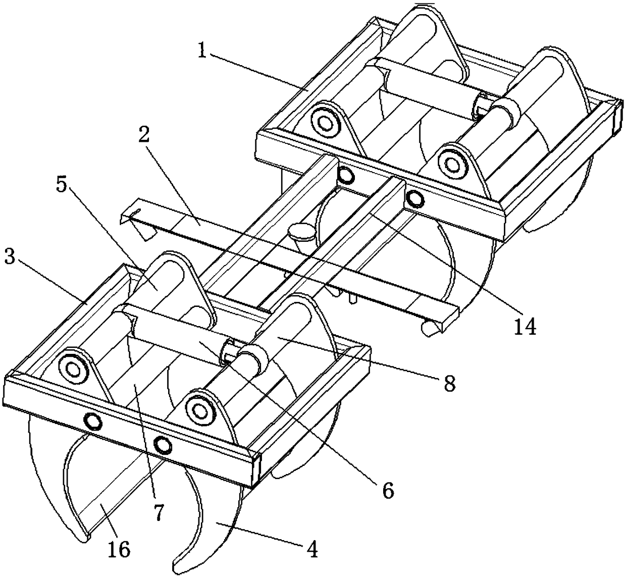 Hydraulic mechanical gripper having identification positioning function and capable of grabbing rods of various sizes