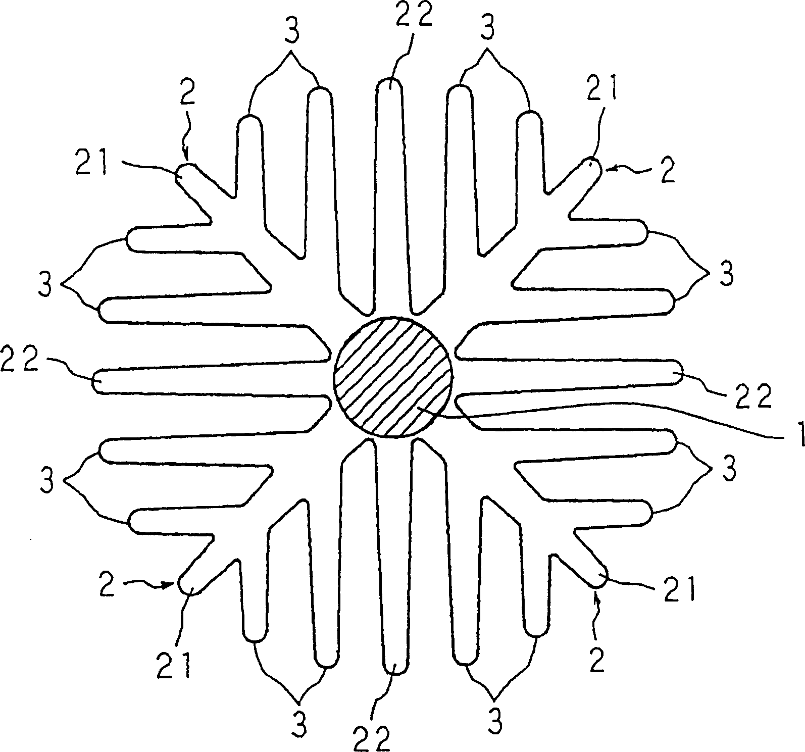 Interdental brush and production method thereof