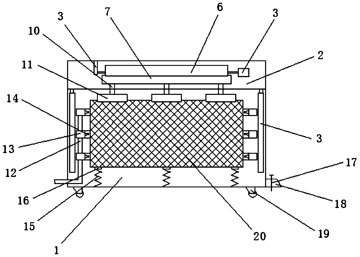 Preparing and cleaning device for modified graphene block