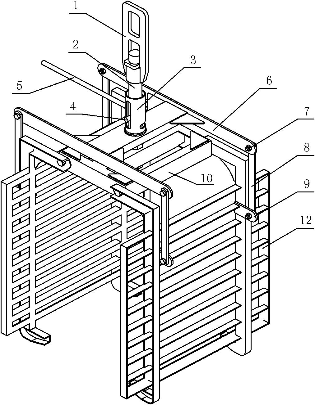 Semi-automatic brick hanging fixture