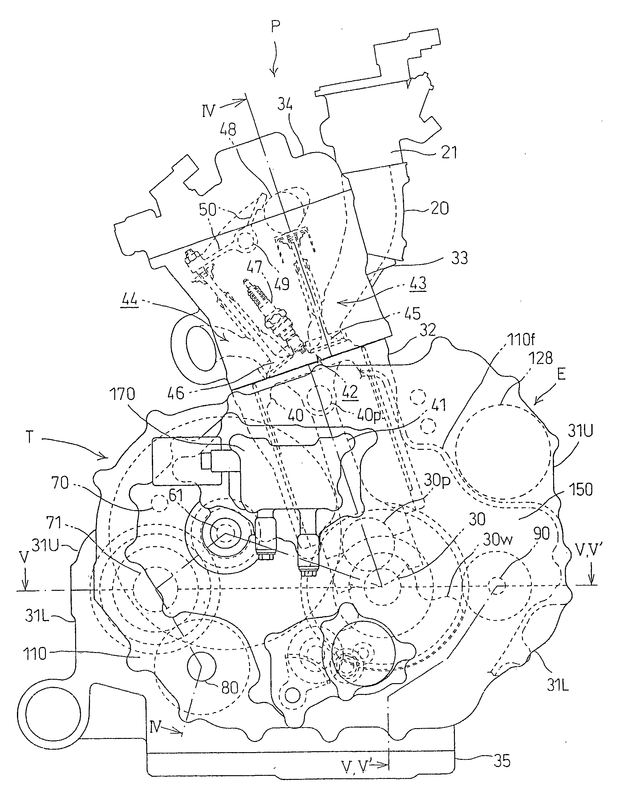 Oil filter mounting structure in internal combustion engine