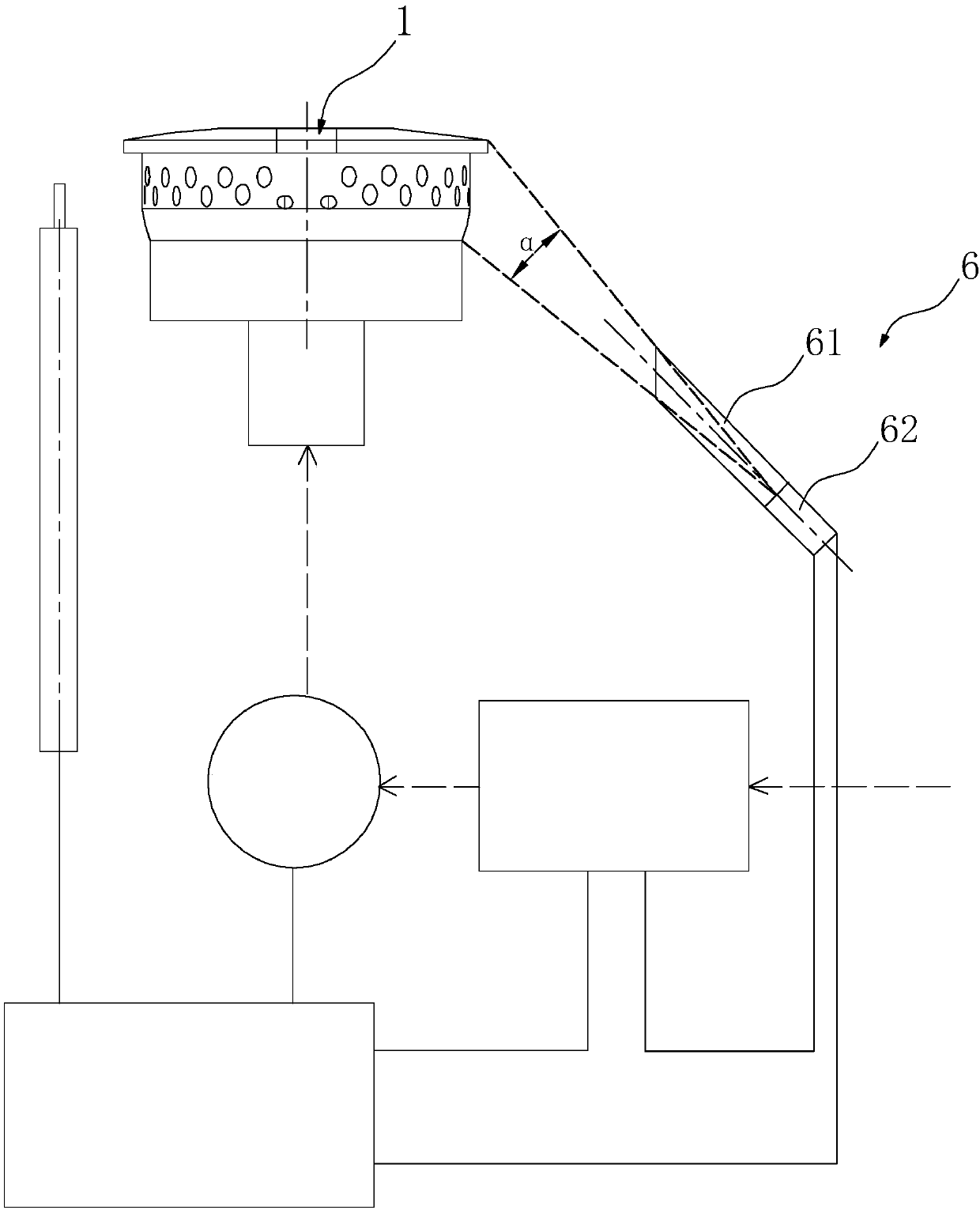 Sensing device for flameout protection mechanism of gas stove