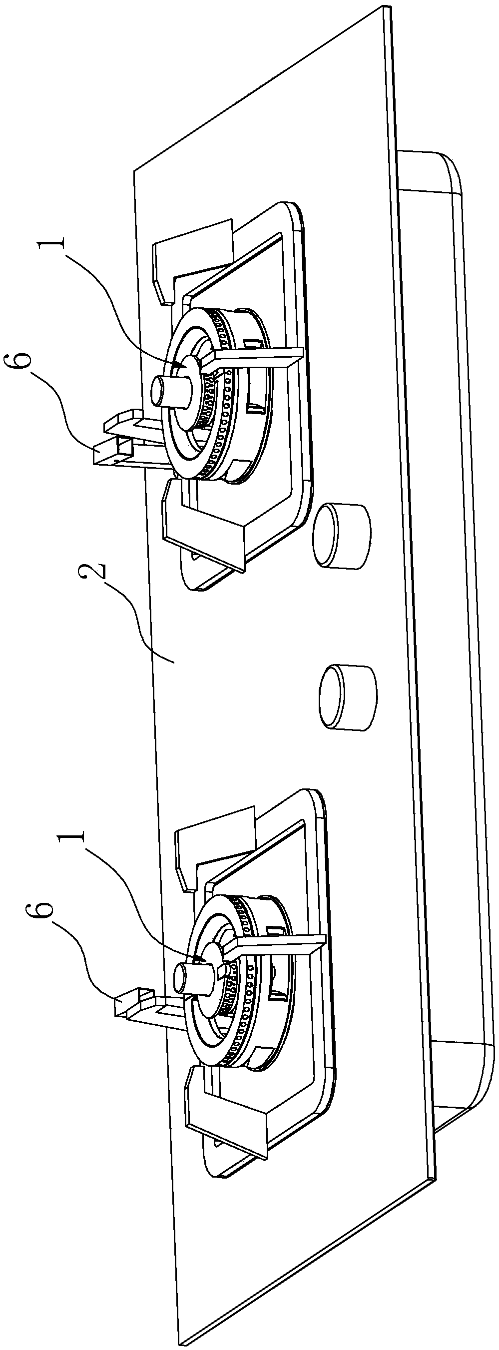 Sensing device for flameout protection mechanism of gas stove