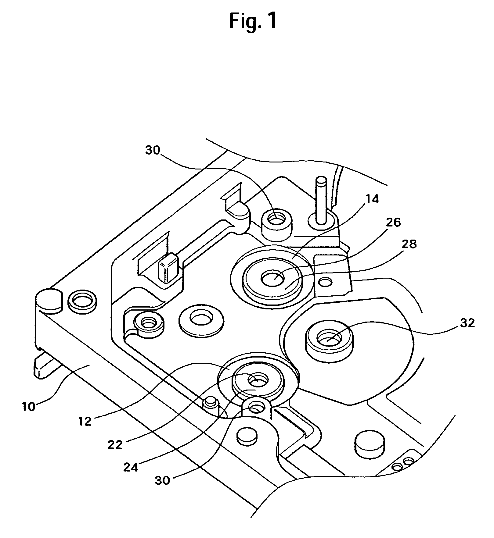 Hard disk drive adapted to prevent release of strain between voice coil motor and base
