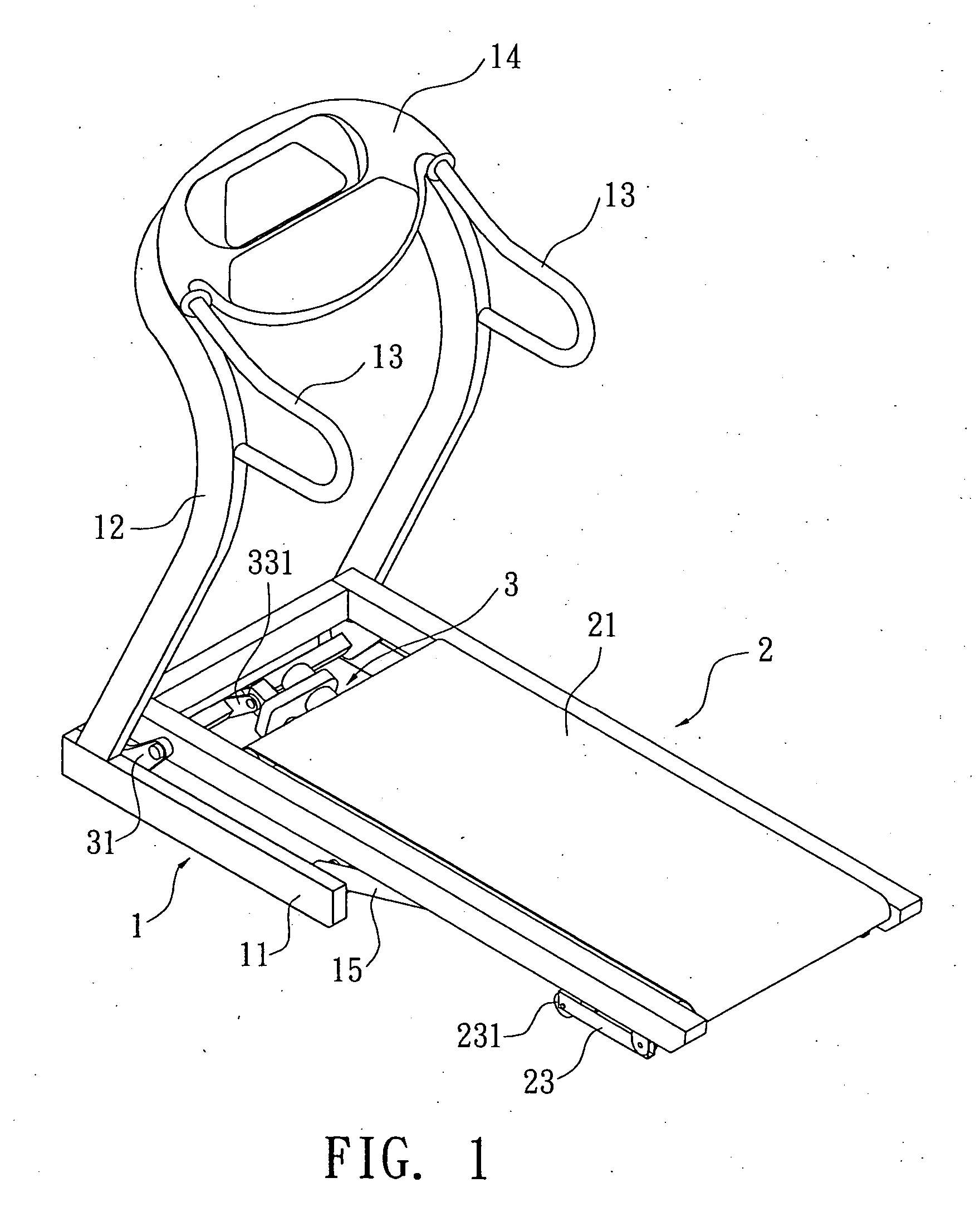 Treadmill with front and rear inclination adjustment unit
