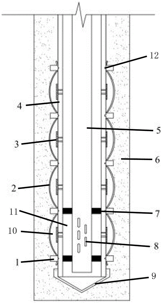 Multi-section compaction-type sleeve valve pipe and grouting method thereof