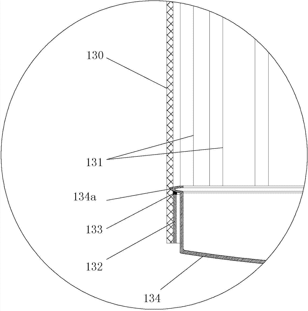 Filtering device used for gas-solid separation