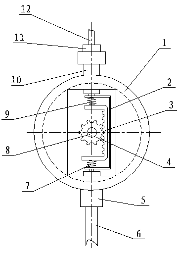Spring force measuring device for high school physical mechanics experiment and force measuring method