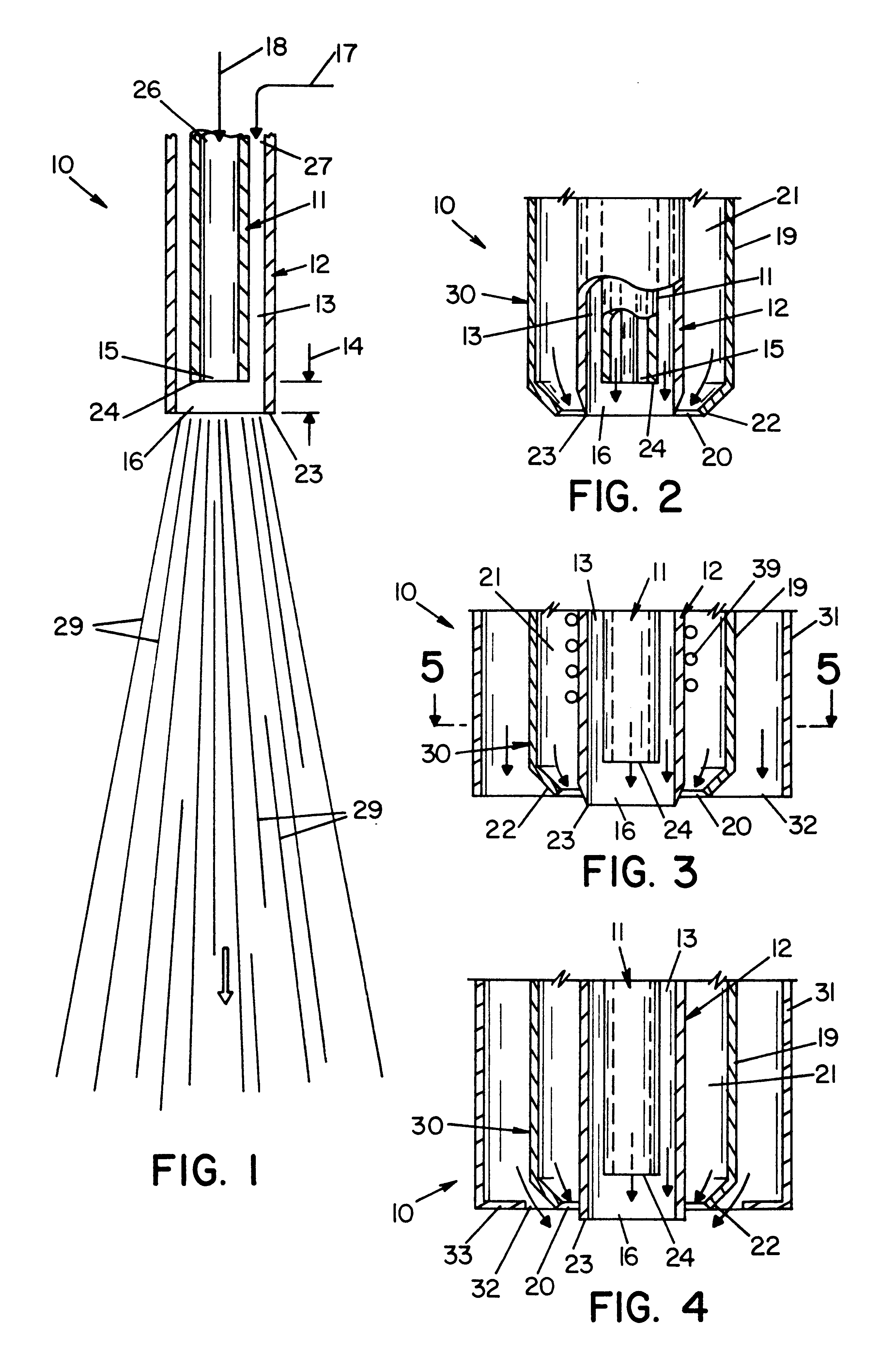 Process and apparatus for the production of nanofibers