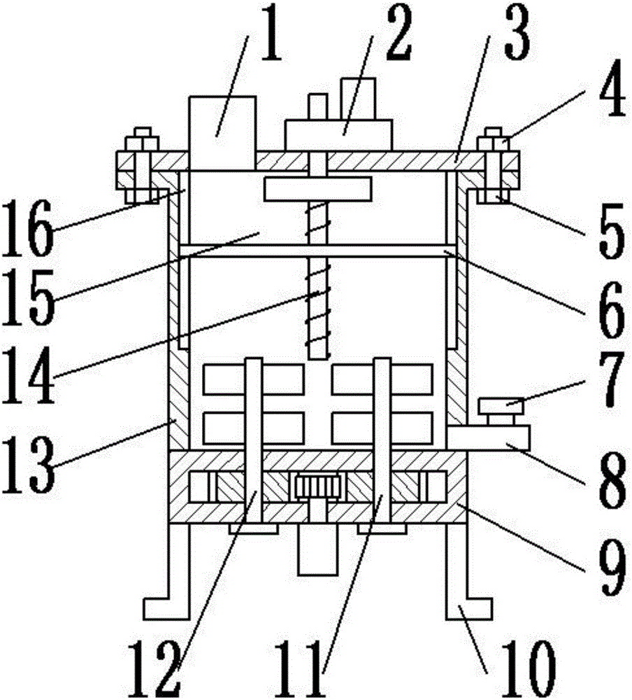 High mixing power blending device capable of separately adding solid and liquid