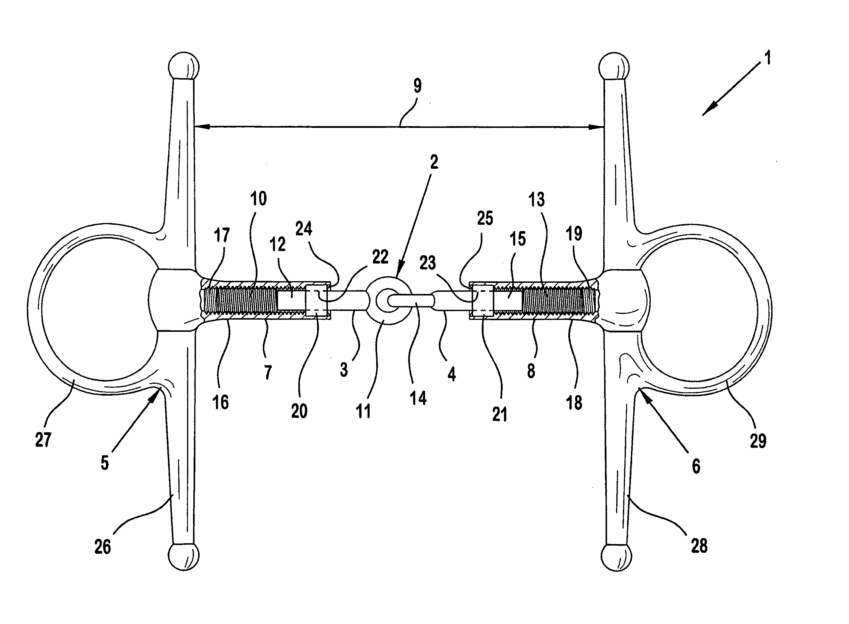 Adjustable horse bit