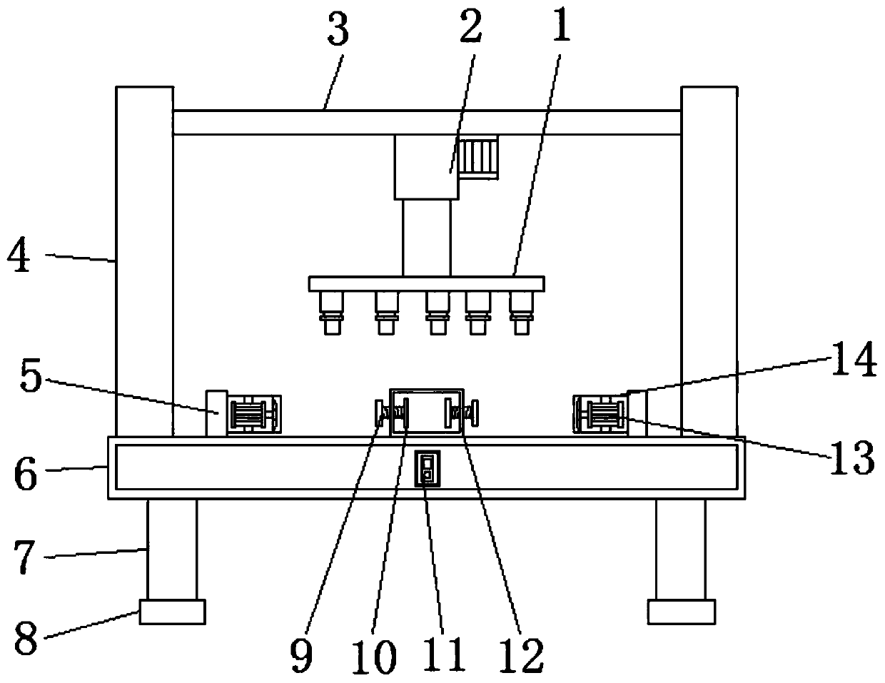 Multi-axis drilling combined machine for automobile hub axles