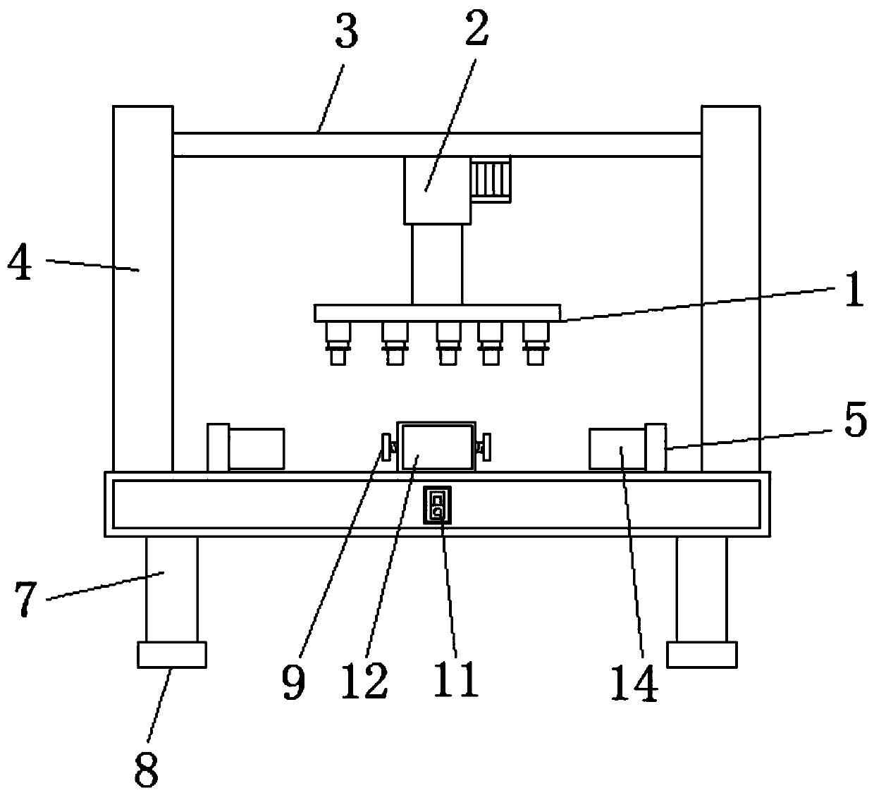 Multi-axis drilling combined machine for automobile hub axles